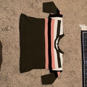 Torrid Multicolor Striped Crew Neck Sweater